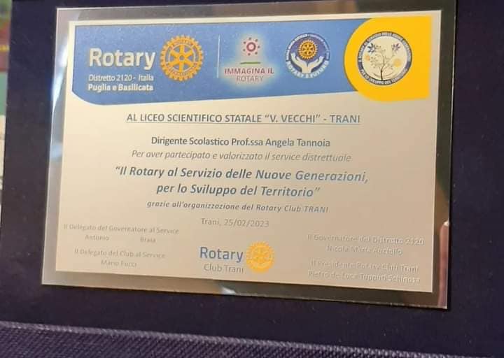 Rotary al servizio delle Nuove Generazioni per lo sviluppo del Territorio